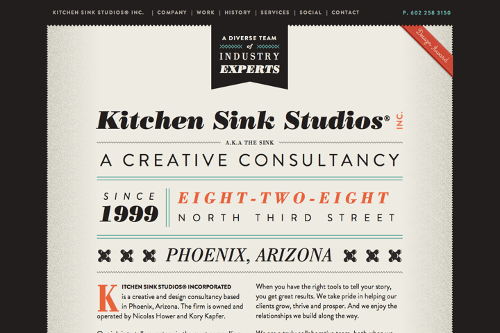 Kitchen Sink Studios website preview